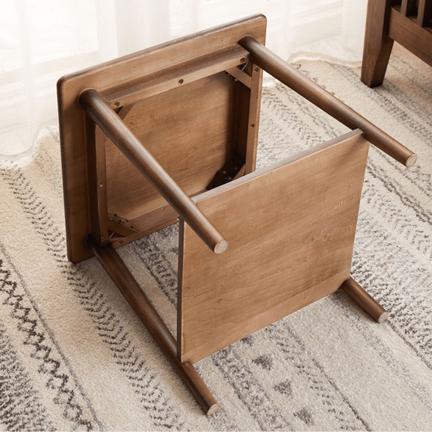 Square Wooden End Table Two-Tier for Storage - Perfect for All Your Rooms hym-491