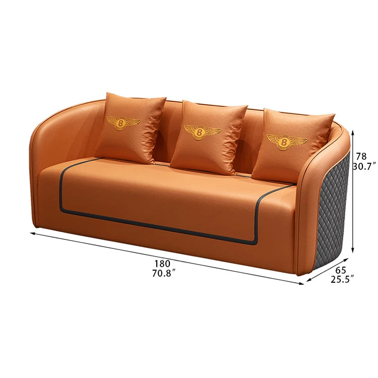 Modern Solid Wood Sofa with Luxurious Synthetic Leather Upholstery for Elegant Living Rooms hyq-4417