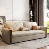 Modern Multicolor Sofa with Solid Wood Frame and Leathaire Cotton Blend Upholstery hyt-1237