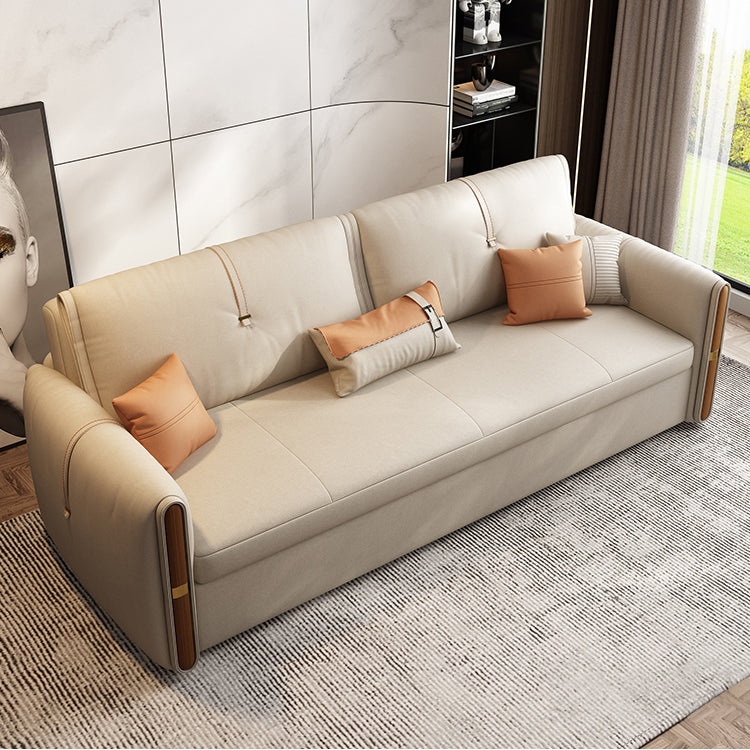 Modern Multicolor Sofa with Solid Wood Frame and Leathaire Cotton Blend Upholstery hyt-1237