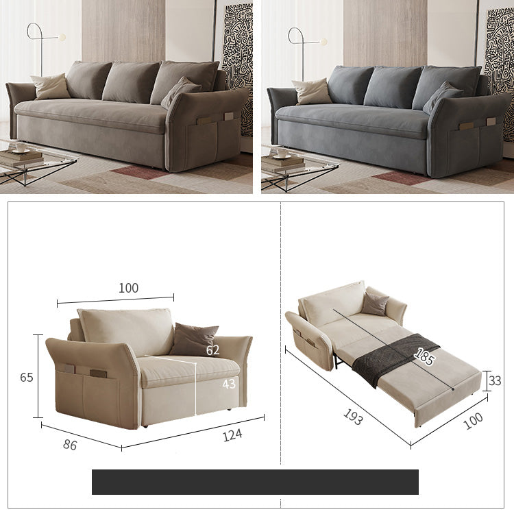 Modern Faux Leather Sleeper Sofa in Multi-Color with Storage Pull-Out Sofa for Livingroom hyt-1424