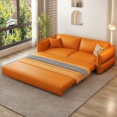 Modern Faux Leather Sofa Bed in Multi-Color with Cozy Down Filling Cushions - Stylish Pull-Out Couch for Living Room hyt-1425