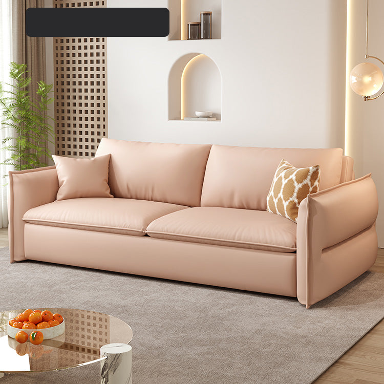 Modern Faux Leather Sofa Bed in Multi-Color with Cozy Down Filling Cushions - Stylish Pull-Out Couch for Living Room hyt-1425