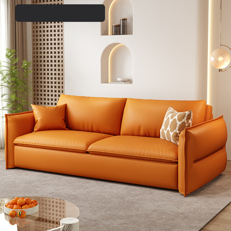 Modern Faux Leather Sofa Bed in Multi-Color with Cozy Down Filling Cushions - Stylish Pull-Out Couch for Living Room hyt-1425