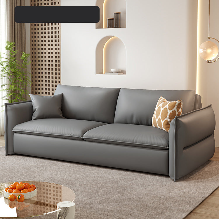 Modern Faux Leather Sofa Bed in Multi-Color with Cozy Down Filling Cushions - Stylish Pull-Out Couch for Living Room hyt-1425