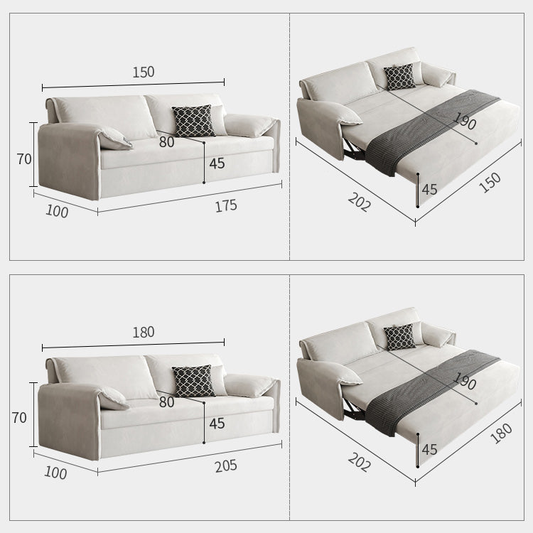 Modern Faux Leather Sofa Bed in Multi-Color - Stylish Pull-Out Sofa for Small Living Room hyt-1426