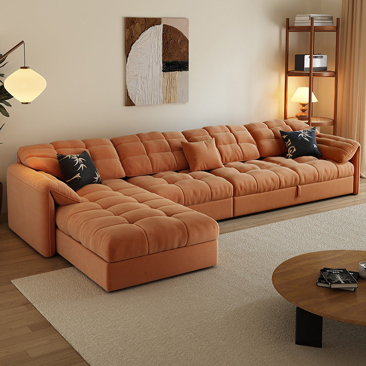 Modern Multi-Color Sectional Sofa with Cotton & Polyester Upholstery - Cozy & Stylish Design for Living Room hyt-1427