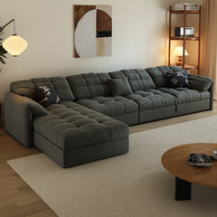 Modern Multi-Color Sectional Sofa with Cotton & Polyester Upholstery - Cozy & Stylish Design for Living Room hyt-1427