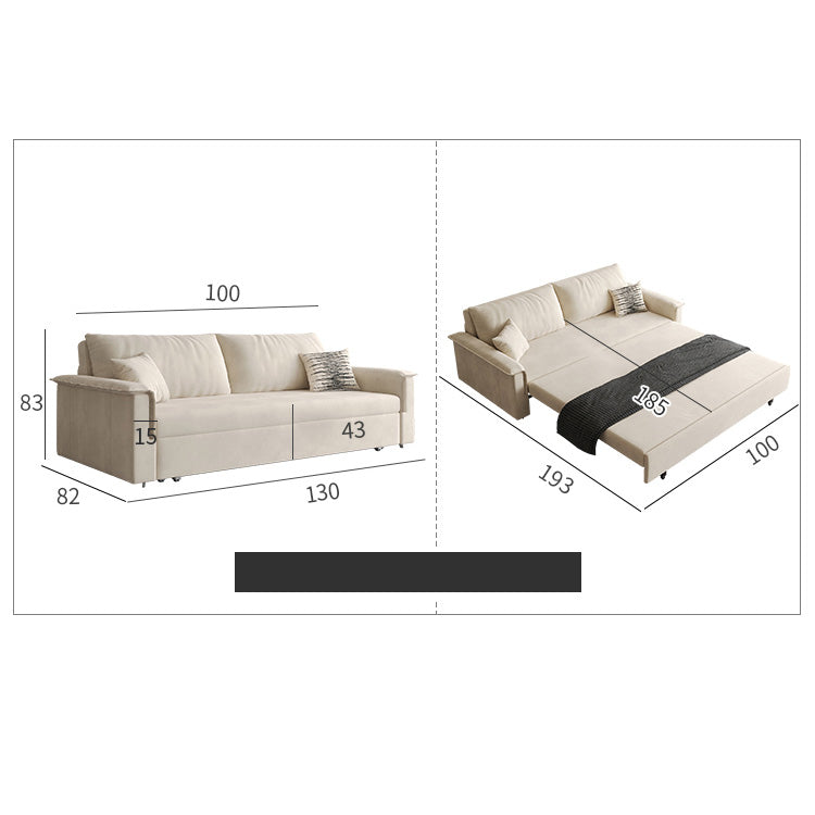 Cozy Sleeper Sofa with Cotton & Polyester Upholstery - Stylish Pull-Out Sofa with Storage for LIvingroom hyt-1428