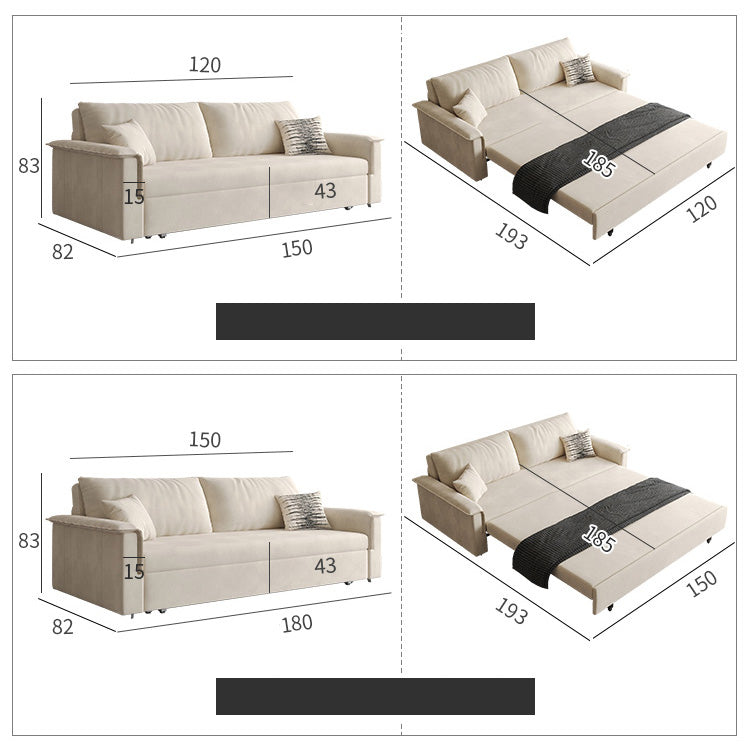 Cozy Sleeper Sofa with Cotton & Polyester Upholstery - Stylish Pull-Out Sofa with Storage for LIvingroom hyt-1428