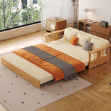 Modern Multi-Color Sofa Bed with Storage in Sturdy Ash Wood Frame - Durable Sleeper Sofa with Cotton Linen Upholstery hyt-1429