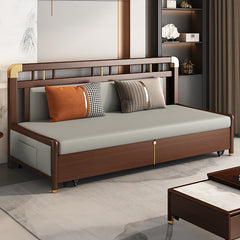 Vintage Faux Leather Sofa Bed in Multi-Color with Storage - Functional Sleeper Sofa for Your Home hyt-1431