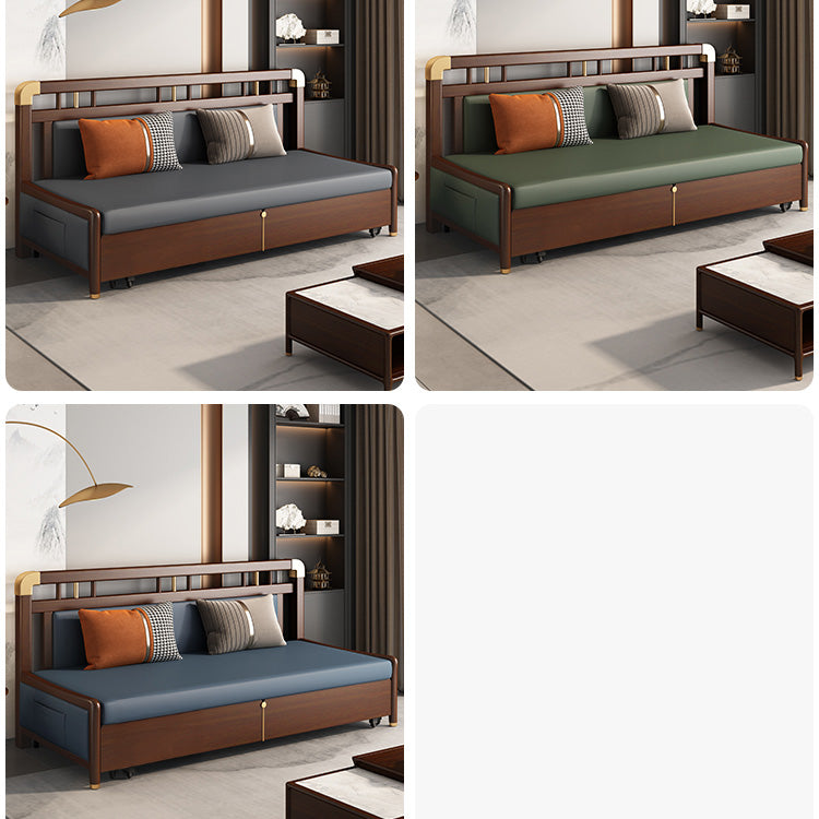 Vintage Faux Leather Sofa Bed in Multi-Color with Storage - Functional Sleeper Sofa for Your Home hyt-1431