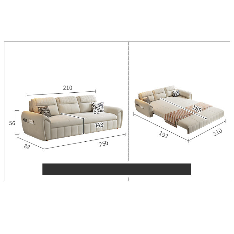 Modern Faux Leather Sofa Bed in Multi-Color - Functional Sleeper Sofa Design for Living Room hyt-1433