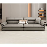 Luxurious Gray Faux Leather Sofa with Pine Wood Frame - Durable Design for Living Room hzh-1360