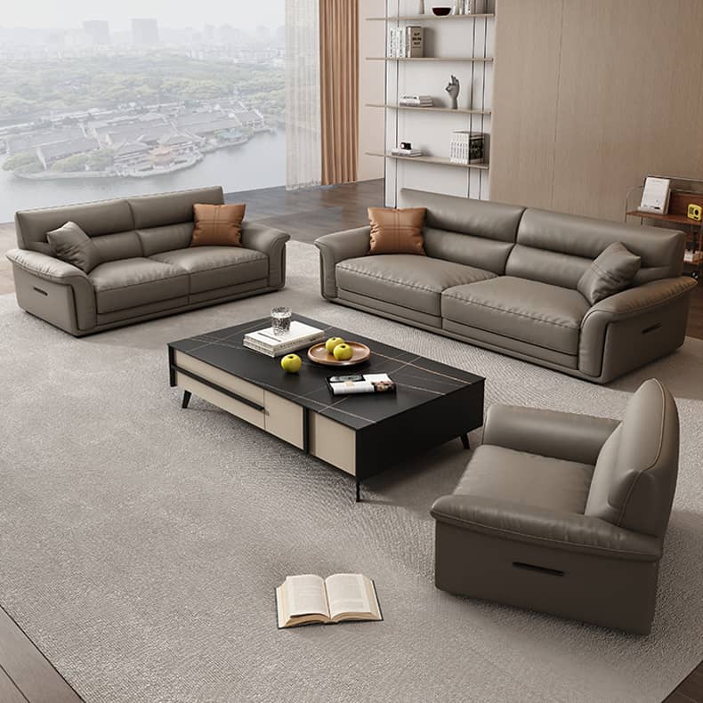 Luxurious Multi-Color Faux Leather Sofa with Foam Filling for LIving Room hzh-1370