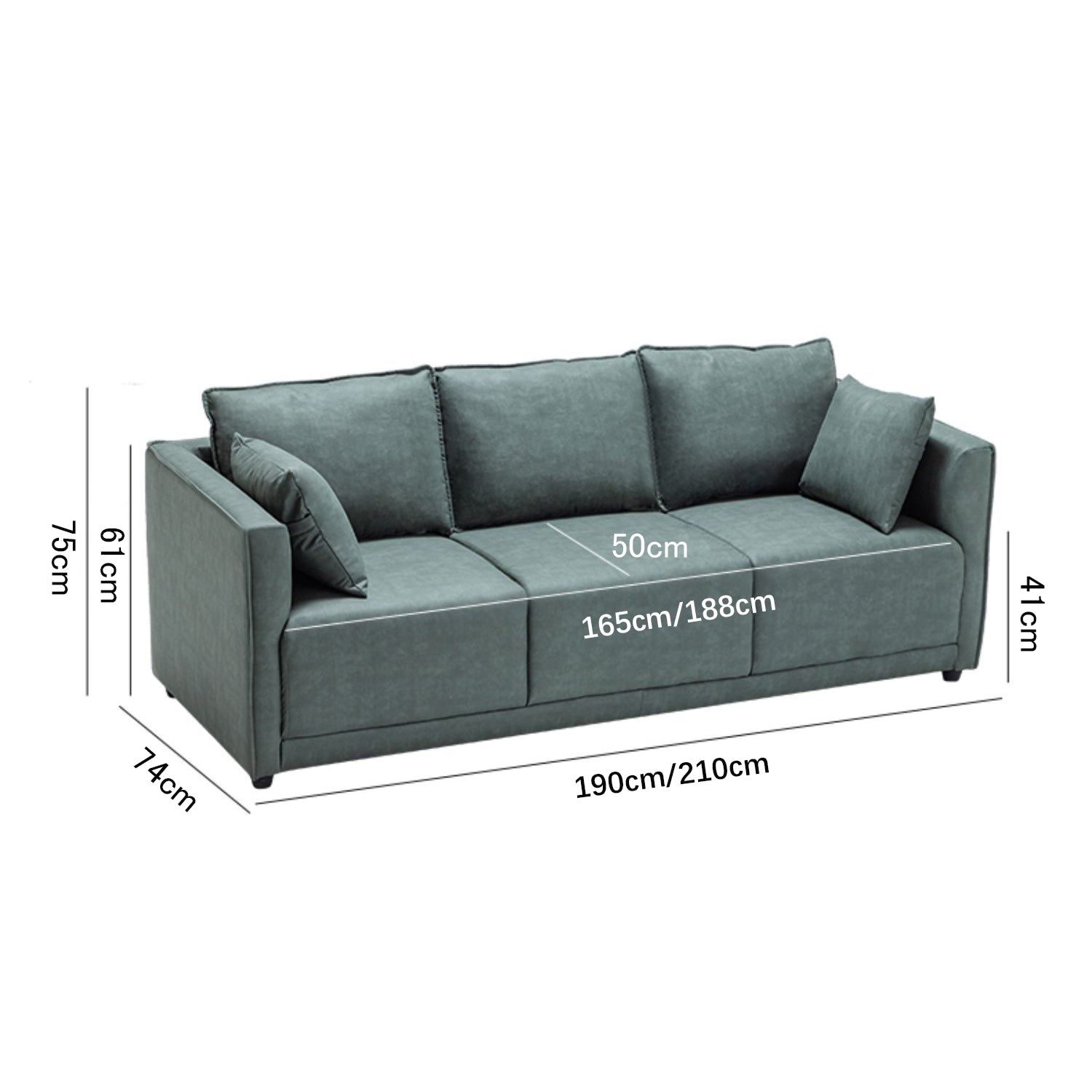 Stylish Multi-Colors Sofa in Comfortable and Durable Cotton Techno Fabric for with Pine Wood Frame for Living Room ja-18