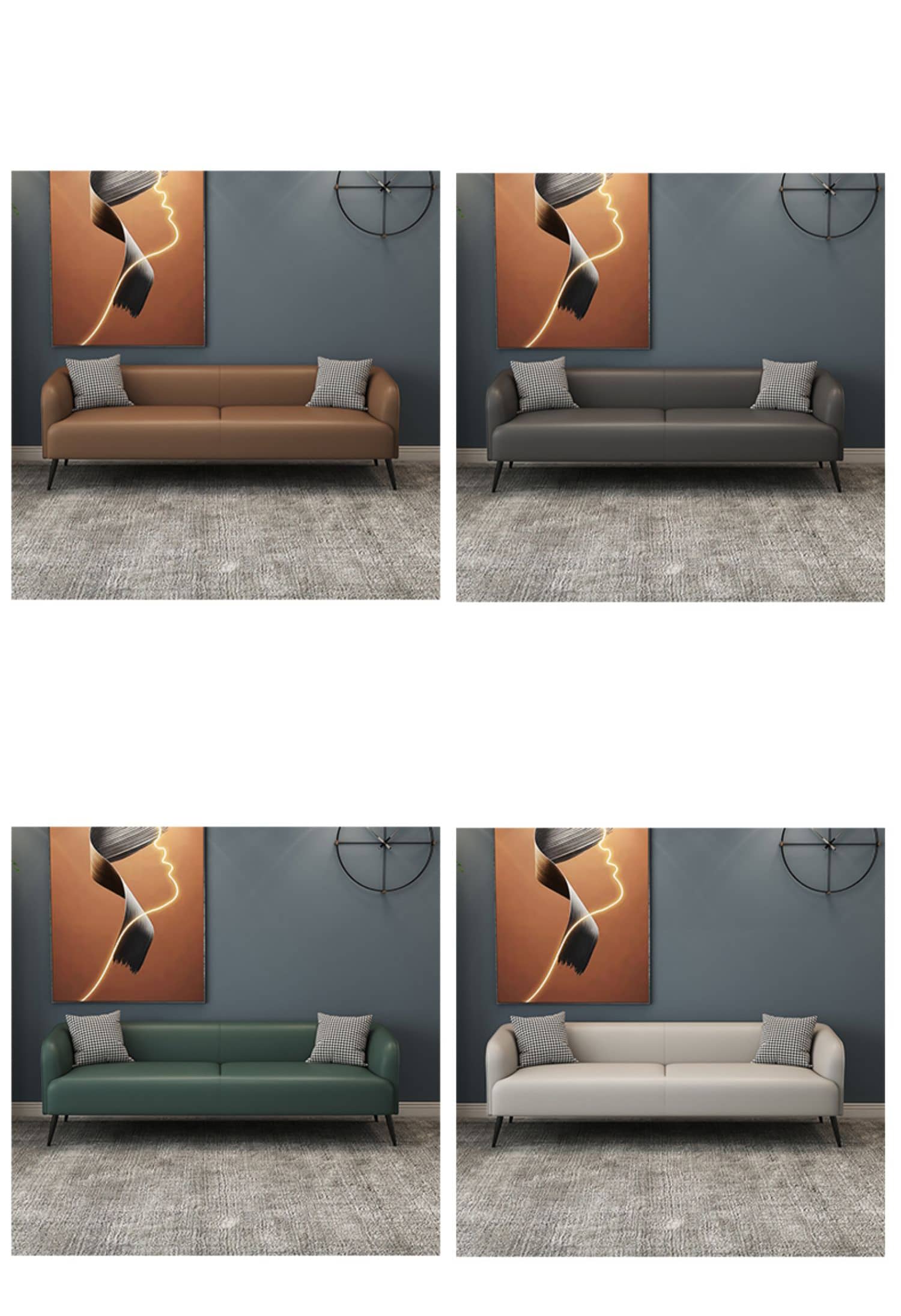 Stylish Sofa Collection: Orange, Light Blue, Dark Green, Off White, Blue, Gray & More in Premium Techno Fabric & Cotton ja-20