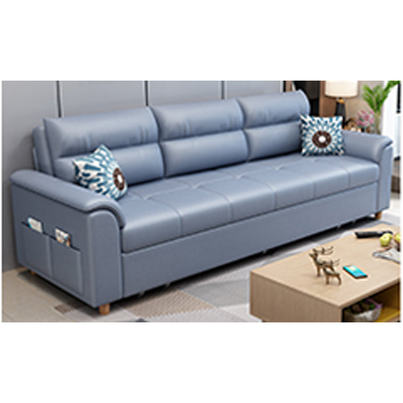 Stylish Leathaire Sofa in Light Blue, Gray, Pink, Dark Green, and White – Ultimate Comfort and Elegance fsx-1017