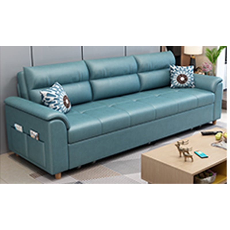 Stylish Leathaire Sofa in Light Blue, Gray, Pink, Dark Green, and White – Ultimate Comfort and Elegance fsx-1017