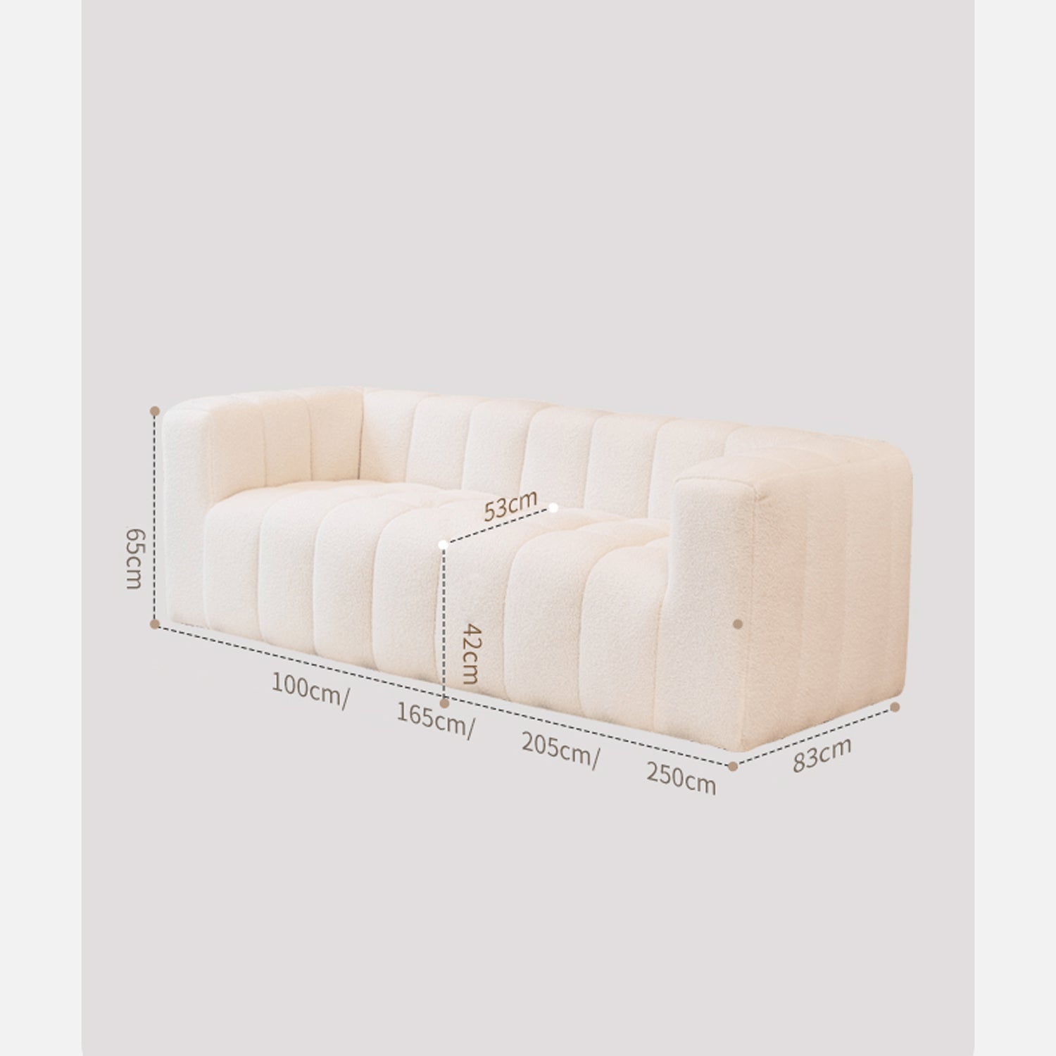 Luxurious Multi-Color Faux Lambswool Sofas- Premium Design for Living Room jy-112