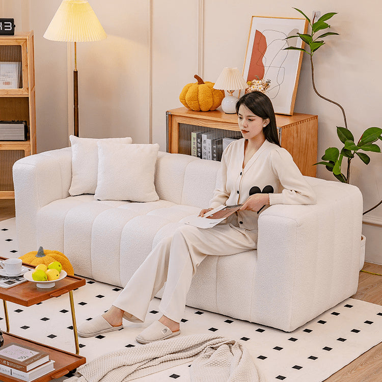 Luxurious Multi-Color Faux Lambswool Sofas- Premium Design for Living Room jy-112