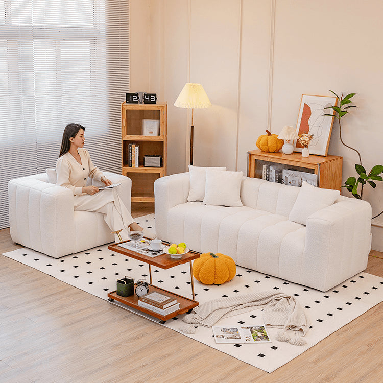 Luxurious Multi-Color Faux Lambswool Sofas- Premium Design for Living Room jy-112