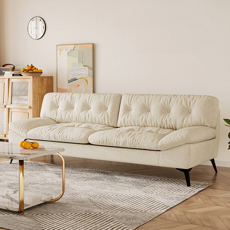 Stylish Modern Sofa in Premium Off White Techno Fabric - Comfortable, Durable & Elegant Seating jy-118