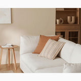 Stylish Off-White and Light Gray Pine Fabric Sofa - Perfect Modern Living Room Centerpiece mr-162