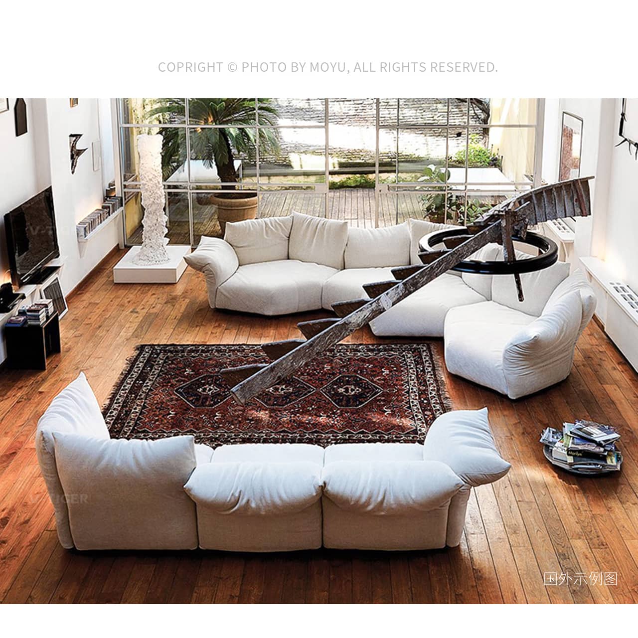 Luxurious White Pine Chenille Sofa with Plush Down Cushioning my-352