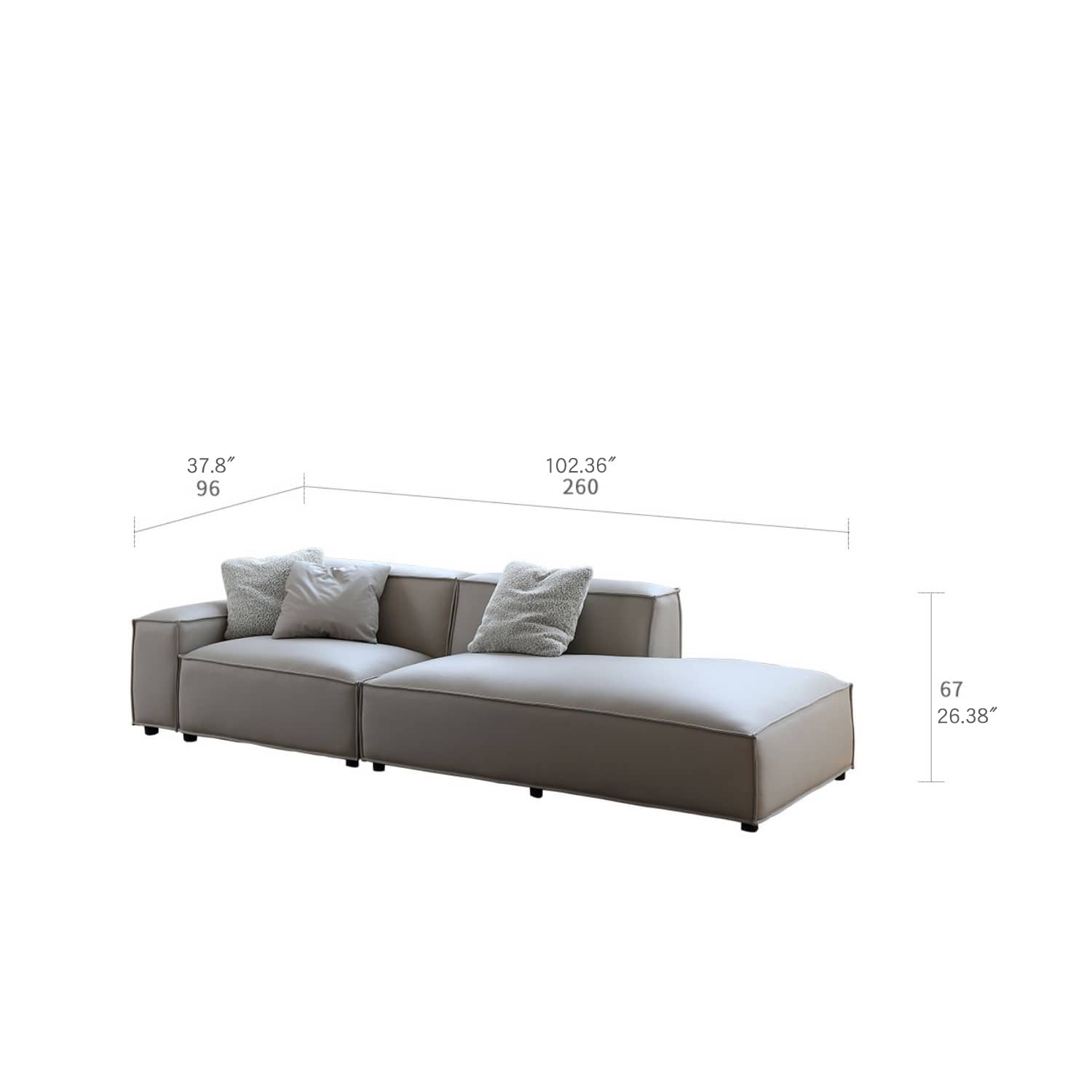 Luxury Off-White Sofa with Pine Frame & Scratch-Resistant Fabric - Ultra Plush Down Seating my-359