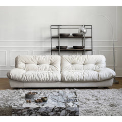 Luxurious Pine Suede Sofa in Elegant White - Perfect for Any Home Decor my-360