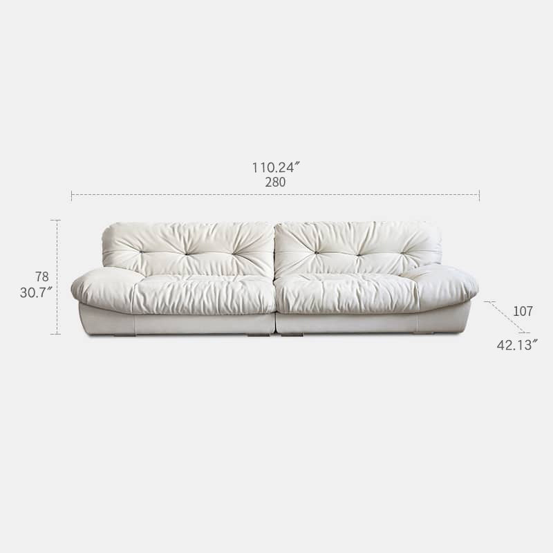 Luxurious Pine Suede Sofa in Elegant White - Perfect for Any Home Decor my-360