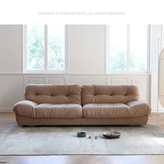 Luxurious Pine Suede Sofa in Elegant White - Perfect for Any Home Decor my-360