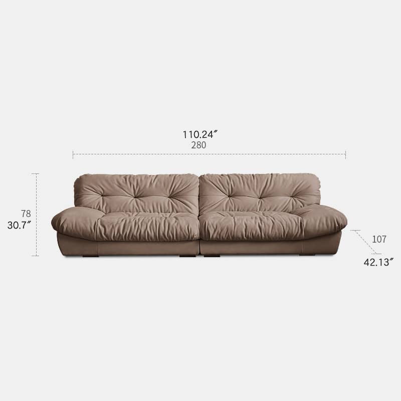 Luxurious Pine Suede Sofa in Elegant White - Perfect for Any Home Decor my-360