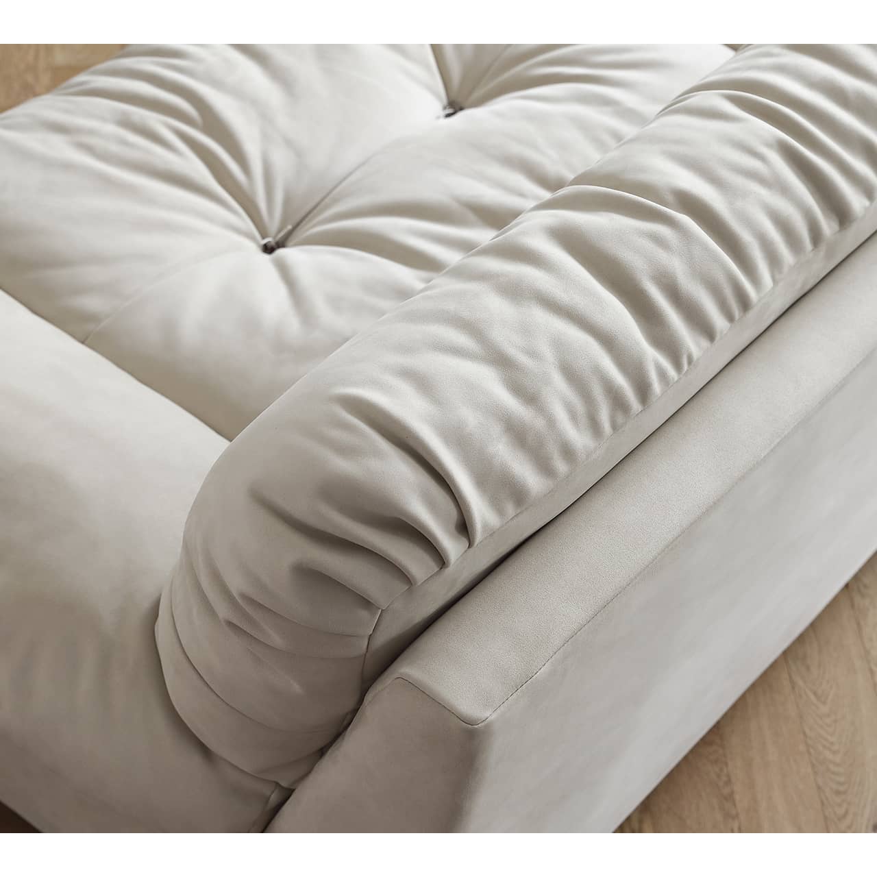 Luxurious Pine Suede Sofa in Elegant White - Perfect for Any Home Decor my-360