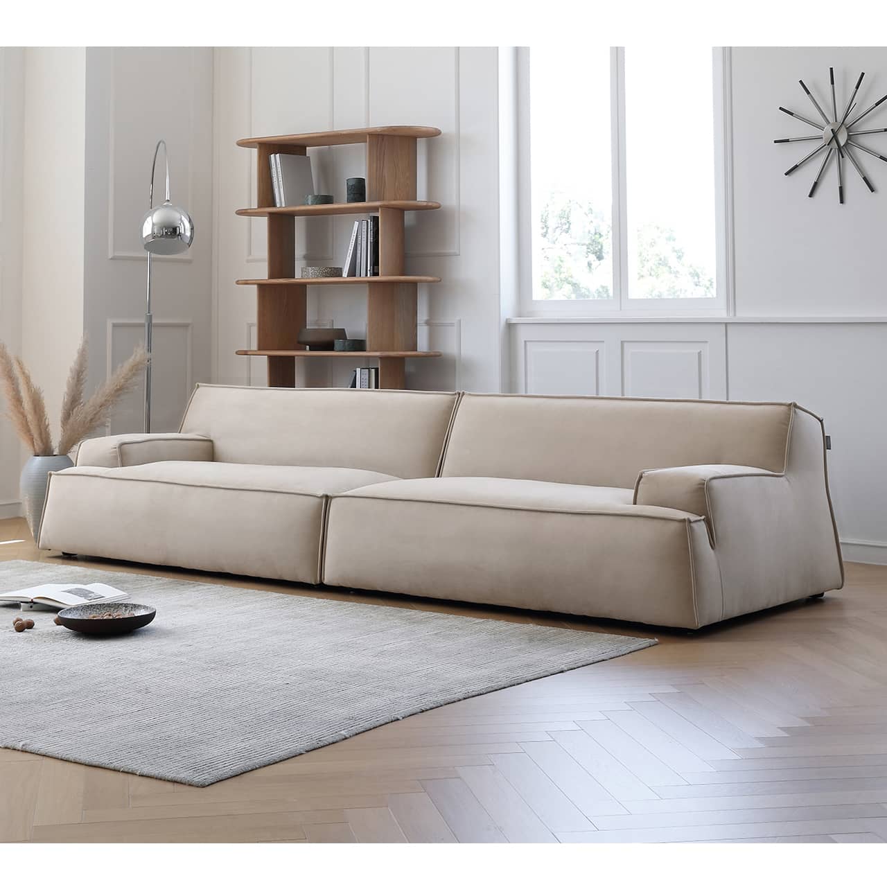 Luxurious Pine Suede Down Sofa for Ultimate Comfort and Style my-365