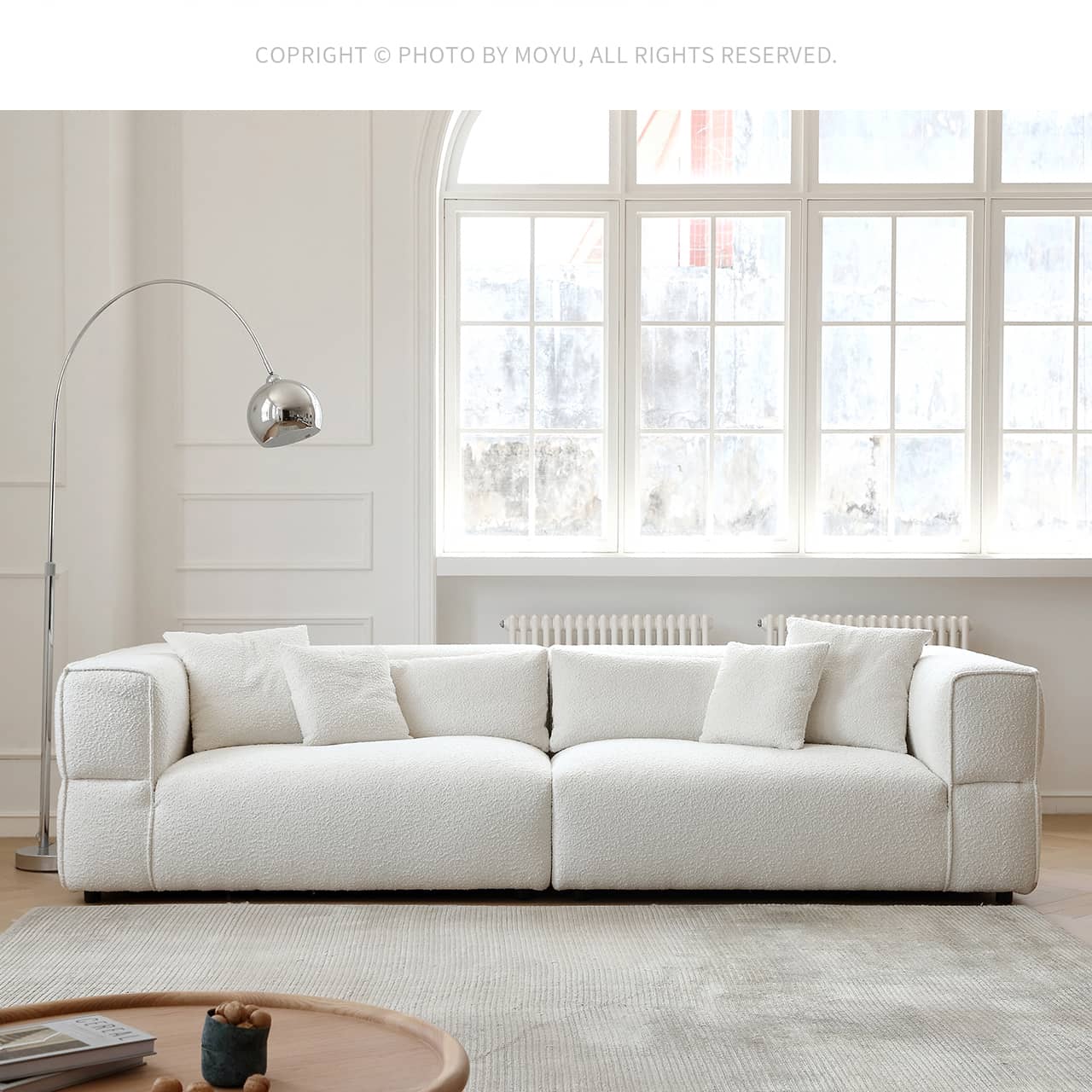 Luxurious White Pine Down Sofa - Ultimate Comfort and Style my-367