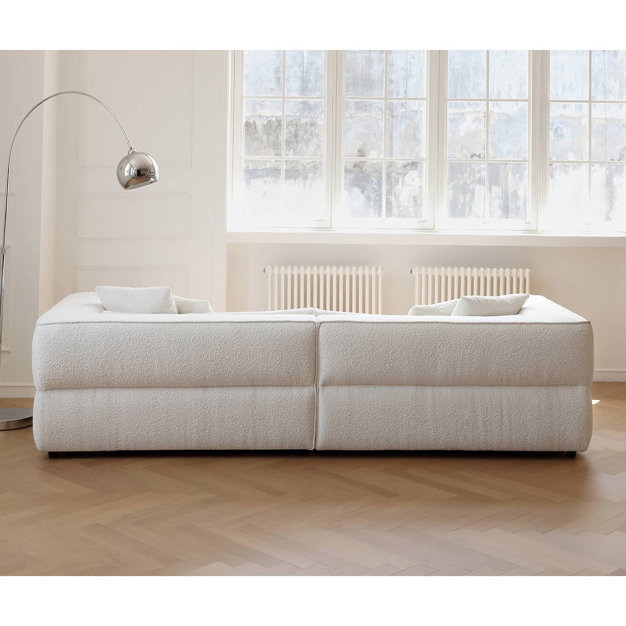 Luxurious White Pine Down Sofa - Ultimate Comfort and Style my-367