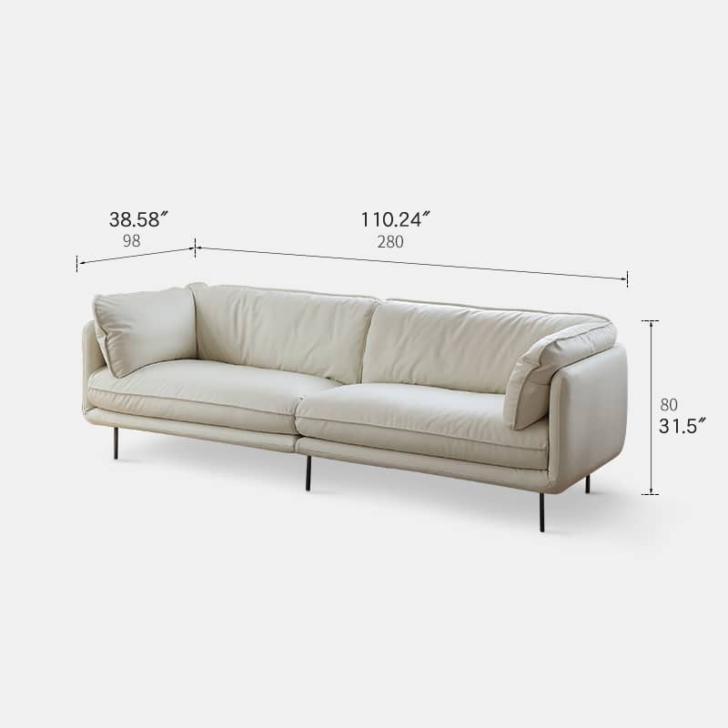 Luxurious Off-White Sofa with Pine Wood Frame and Scratch-Resistant Fabric my-371