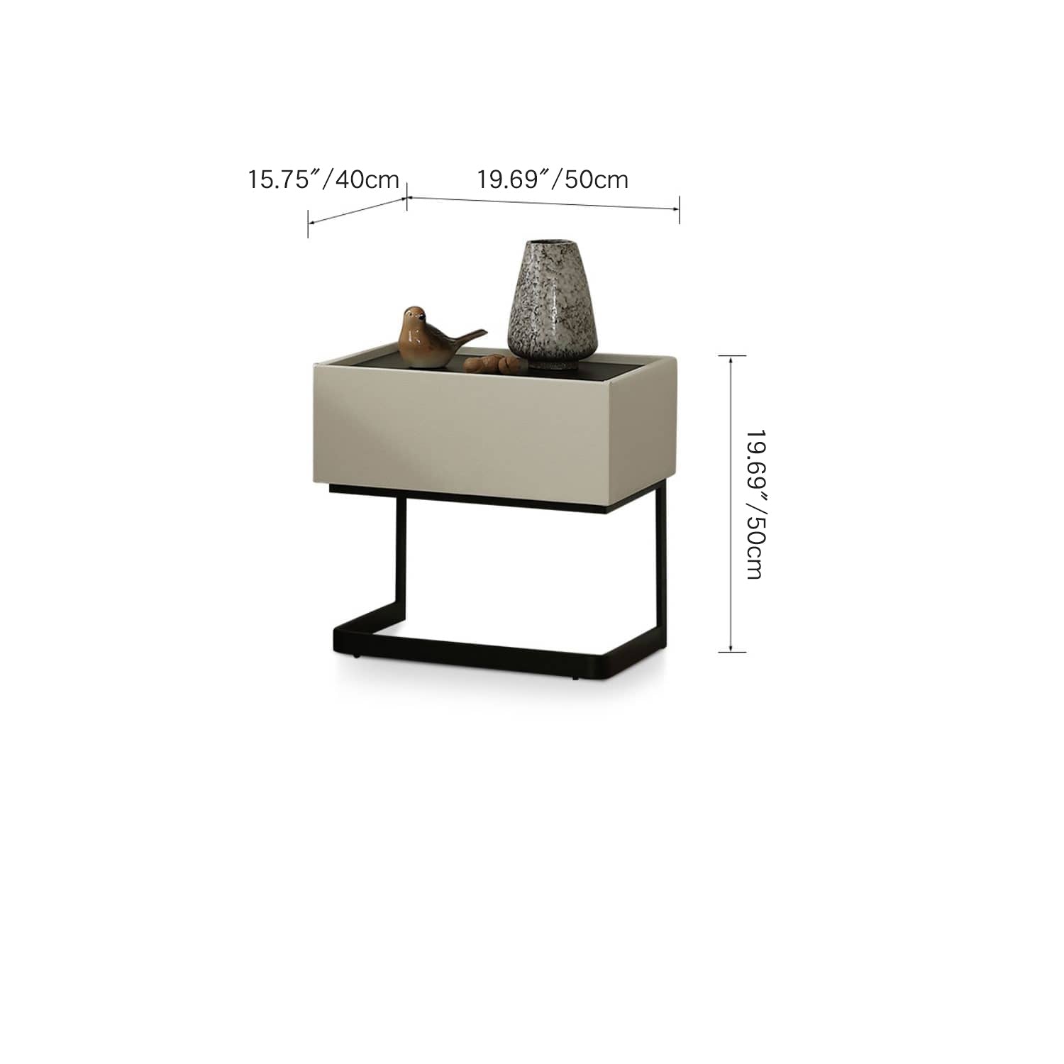 Modern California King Size Bed with Pine Bed Frame & Leather Upholstered Headboard my-376