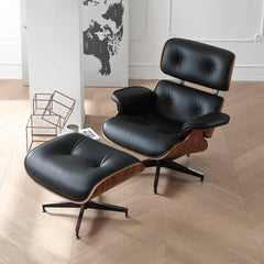 Luxurious Black Leather Executive Chair with Multi-Layer Support my-383