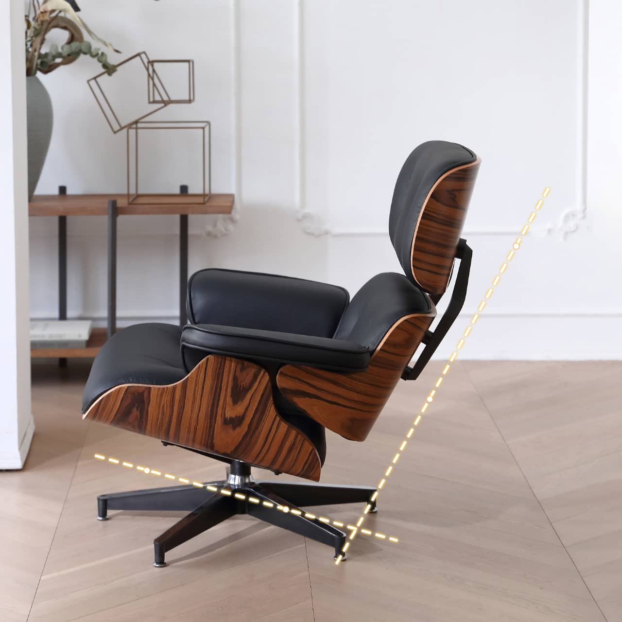 Luxurious Black Leather Executive Chair with Multi-Layer Support my-383