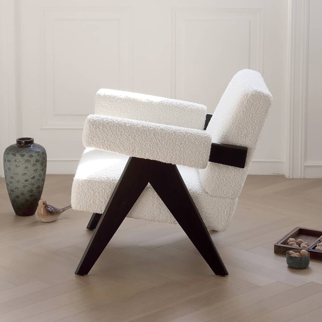 Premium White Ash Wood Chair - Elegant Design & Superior Durability my-384