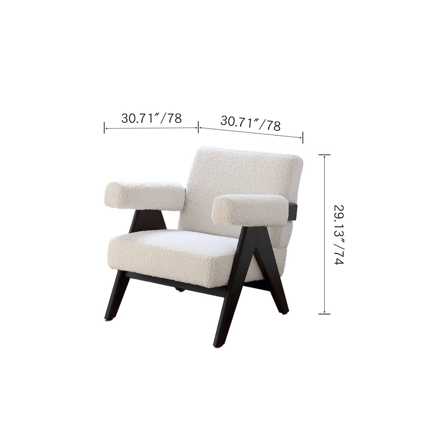 Premium White Ash Wood Chair - Elegant Design & Superior Durability my-384