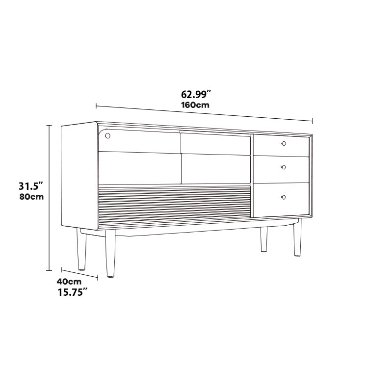 Stunning Black Walnut Cabinet - Elegant Storage Solution for Your Home ps-002