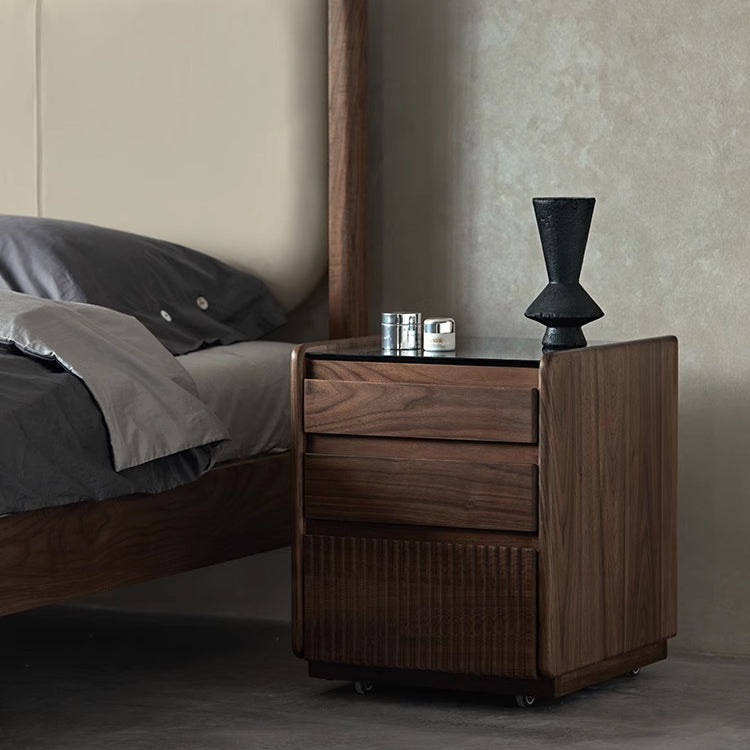 Premium Black Walnut Nightstand- Elegant Storage Solution for Your Home ps-008