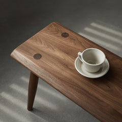 Modern Black Walnut Stool - Sleek Wooden Seating for Home or Office Decor ps-009