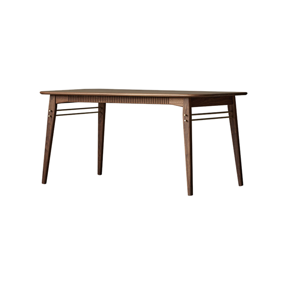 Modern Rectangular Black Walnut Dining Table for 6 ps-012