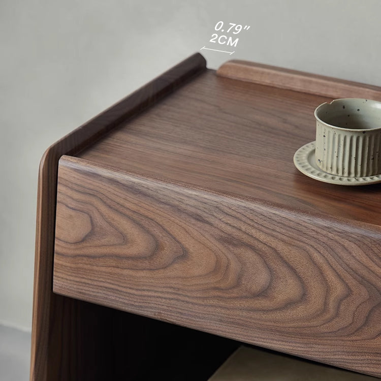 Premium Nightboard - Elegant Black Walnut Wood Nightstand ps-019